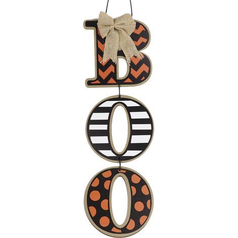 Décoration D'Halloween Plaque Suspendue Lettre Panneau Suspendu Signe Artisanat En Bois Pour La Maison Festival Fête (1/5)