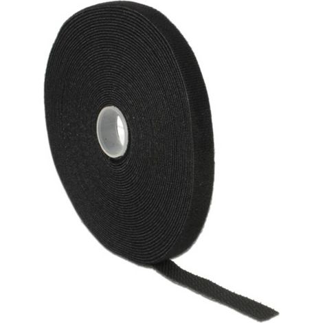 Delock 18712 Nastro a strappo per raggruppare Lato morbido e lato rigido (L x L) 10 m x 13 mm Nero 1 pz. (1/2)