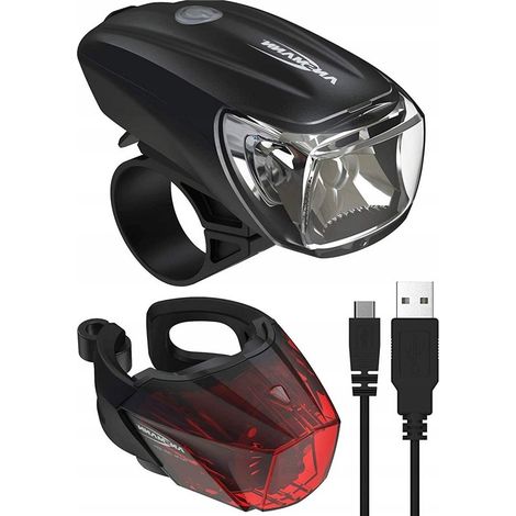 Ansmann 1600-0254 luz de bicicleta Iluminación trasera + iluminación delantera (juego) LED