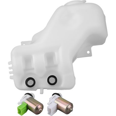 Car windshield washer reservoir, 2-hole windshield reservoir, white, wear-resistant, for improved replacement Nissan Patrol (1/5)