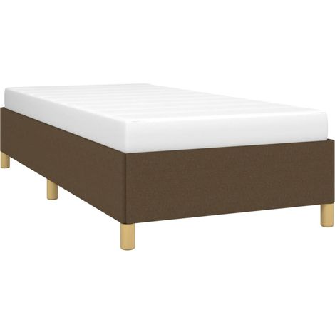 Estructura de cama sin colchón tela marrón oscuro 80x200 cm vidaXL (1/4)