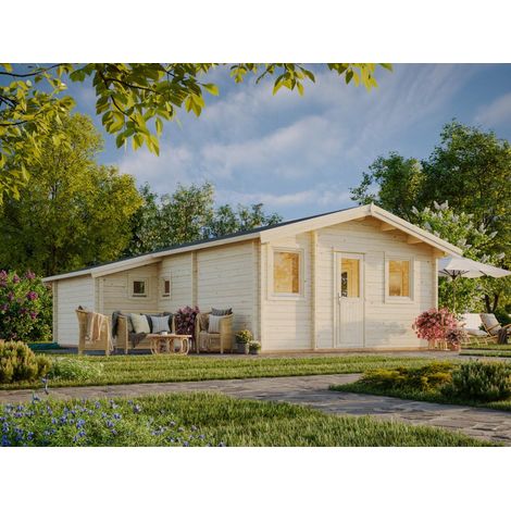 Abri de jardin en bois Emily 39,2 m2 Naturel (1/5)