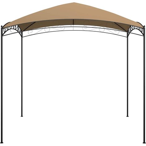 Gazebo Chiosco 3x3x2,65 m Grigio Talpa 180 g/m² (1/3)