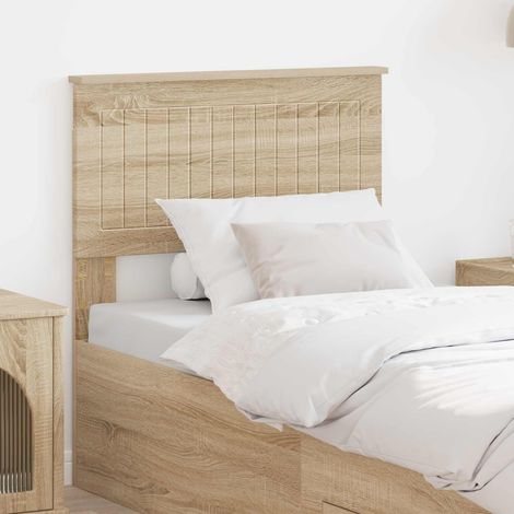 vidaXL Cabecero Roble Sonoma Madera de ingeniería (1/5)