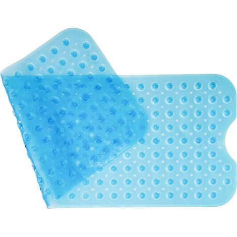 1 Tapis de bain 100x40cm antidérapant PVC avec ventouses antibactérien pour douche baignoire