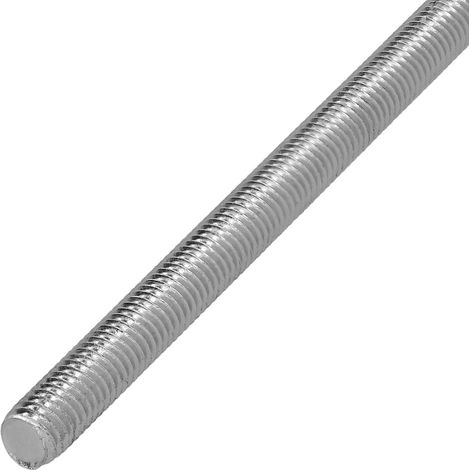 WOLFPACK LINEA PROFESSIONAL 00000000 Barra filettata zincata M10 Lunghezza 1 metro DIN975, argentata