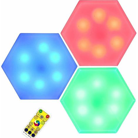 Kabelloses RGB-Schrankleuchten-Set, berührungsempfindliches Nachtlicht, dimmbar, Fernbedienung, 16 Farben, 0,5/1/3-Stunden-Timer, farbenfrohe Atmosphäre für Küche, Kleiderschrank, Arbeitsplatte und In (1/5)