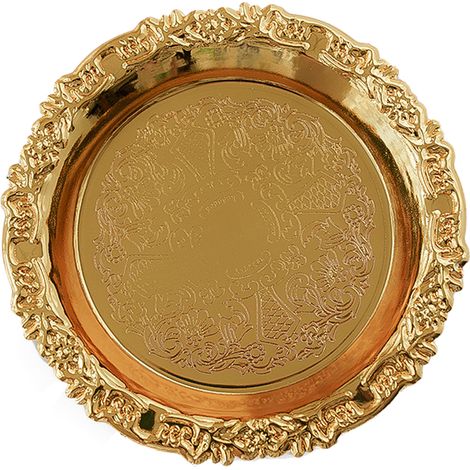 1 Plateau de rangement, Bijoux, Fer plaqué or, Imperméable, Support, Salle de bain, Chambre, Salon (1/5)
