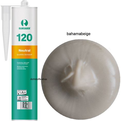 Ramsauer 120 Neutral Fenster Silikon Fugen Dichtstoff 310ml Kartusche bahamabeige