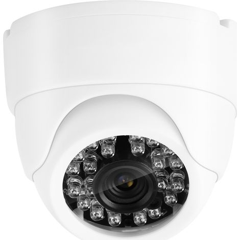 Caméra de sécurité domestique dôme IP infrarouge grand angle pour intérieur, 2048 x 1536 pixels, 12 V CC, blanche (1/5)