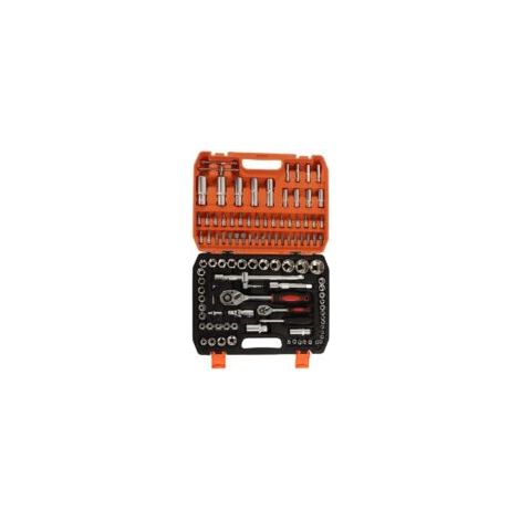 108-teiliges mechanisches Reparaturset, Schlagschrauber-Einsätze, Ratschen- und Innensechskantschlüssel, Schraubendreherbits - Crezuo (1/4)