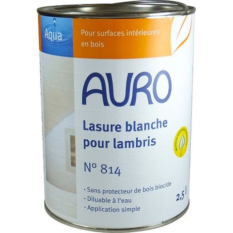 Lasure blanche pour lambris n°814 AURO, (1/3)