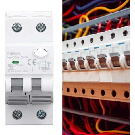 GEYA@ 1P+N 25A 230V 30mA Fehlerstromschutzschalter Typ A mit integrierter Überstromschutzfunktion und nominalem Fehlerstrom. (1/5)