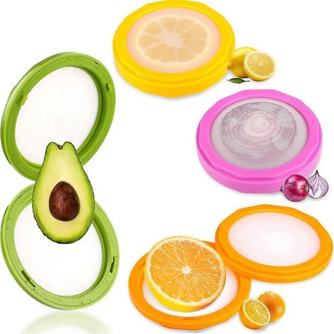4 pièces silicone fruit récipients de rangement réutilisable frais aliments Savers fruit et légume boîte de rangement (1/5)