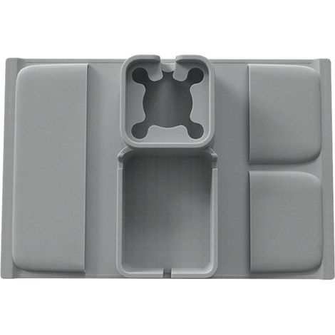Table d'appoint multifonctionnelle pour canapé, accoudoir, salon, gris (1/5)