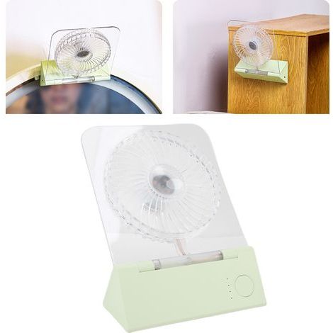 Magnetischer, transparenter Tischventilator mit Atemlicht [C-ABS] + Wand-/Klappmontage möglich + 4 Geschwindigkeitsstufen, leise, tragbar (1/5)