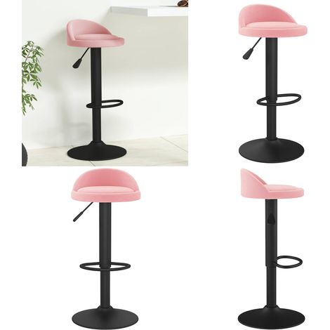 vidaXL Tabouret de bar Rose Velours (1/5)