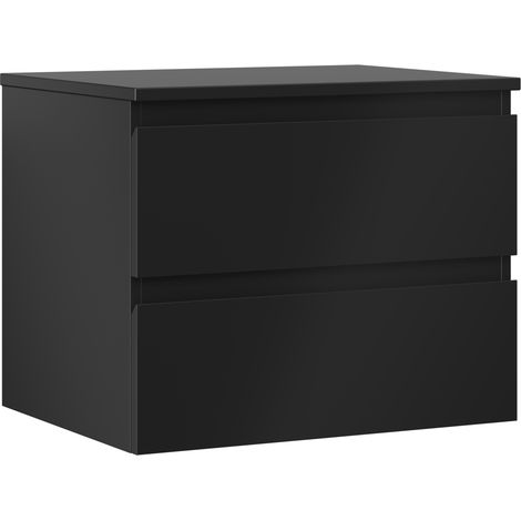 Mexen Orio Badezimmerunterschrank 60 cm mit Arbeitsplatte, 2 Schubladen, Schwarz Matt - 91A10-06047-2-BFFC71 (1/5)
