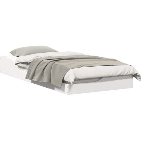 Maison Exclusive - Cadre de lit Blanc 90 x 200 cm Pin massif (1/5)