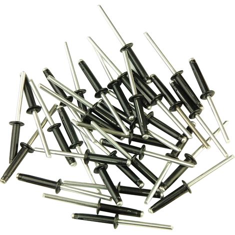 150 rivets etoiles trilobes noirs de 4 x 20 mm
