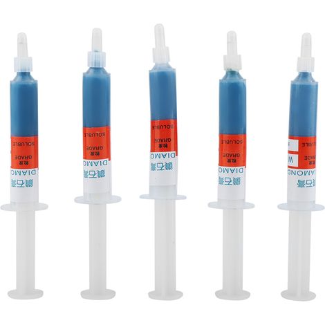 5pc/set Diamond Grinding Polishing Paste Lapping Compound Abrasive Paste Needle Tube W52000