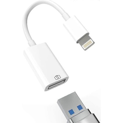 Adaptateur Lightning vers USB – Transfert de données rapide, compatible avec iPhone et iPad (1/5)