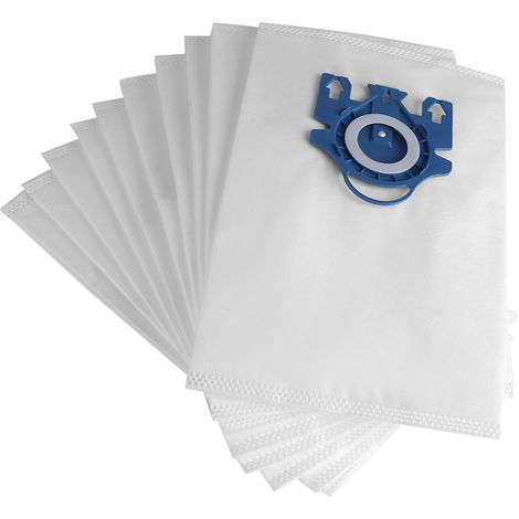 Sacchetti filtro antipolvere in tessuto non tessuto spunbond bianchi e blu, confezione da 10, per aspirapolvere Miele GN tipo S2/S5/S8. Comfort quotidiano. (1/5)