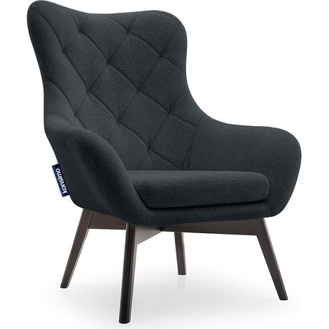 KONSIMO RAMOS Eleganter Sessel mit Steppung, dunkelgrau (1/5)