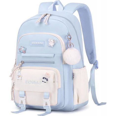 Cartable - 20 Litres - Bleu - Fermeture Éclair - Pour Fille - Primaire (1/4)