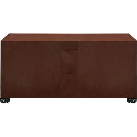 Funda rectangular para muebles de jardín, cuadrada, Oxford, con ventilación, resistente al viento, al agua y al polvo, color marrón, 280 x 20 x 4106 cm (1/4)