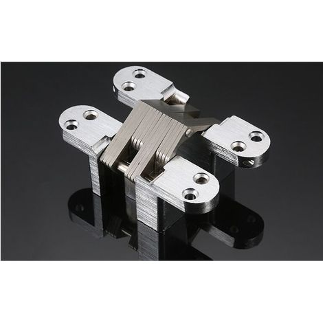 en alliage de zinc caché Charnière invisible Porte pliante Concealed Cross caché Charnières pour meuble matériel Porte pliante 94mm (1/5)