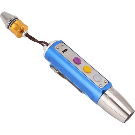 Jade-Evaluierungslampe, 3 Lichtquellen, variable Intensität, LED, zur Identifizierung von Jadeschmuck (blau). (1/5)