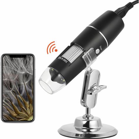 Microscopio digitale USB Wifi 1000x per la riparazione di circuiti stampati portatili e telefoni cellulari (1/4)