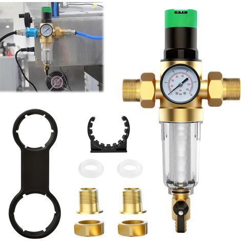 Water pressure regulator 3/4" - with pressure gauge and filter (1/5)