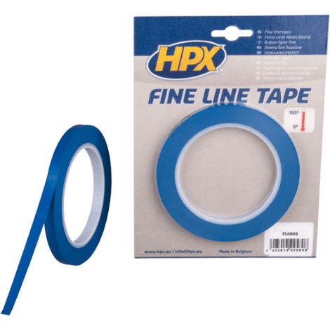 Nastro adesivo Fine Line 7500, blu 9 mm x 33 m per PVC, linee, pittura, temperatura massima fino a 150 °C, flessibile