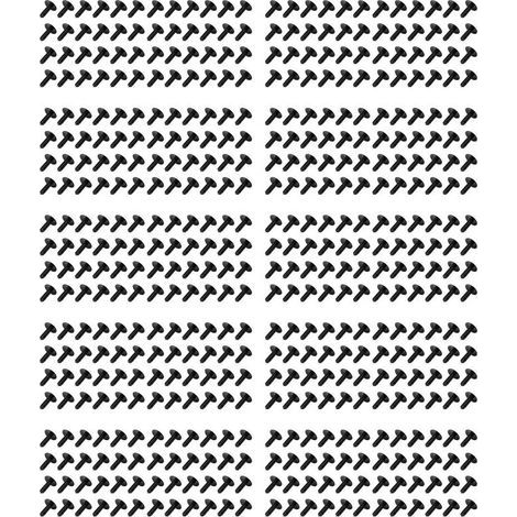 Convient pour 480 fixations à rivets en plastique noir à bouton-poussoir avec un diamètre de trou de 5 mm. (1/4)