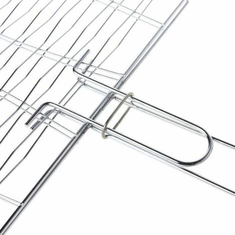 royaluxe - Accessoires pour Barbecue, Barbecue Griller Panier Grill Barbecue Filet Manche en Bois Viande Poisson Légumes Outils (1/2)