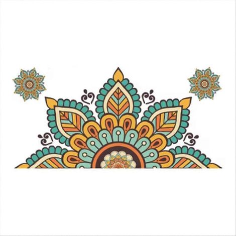 Sticker mural mandala, papier peint, décoration de fond (1 pièce) (1/5)