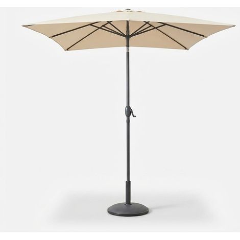 Ombrellone quadrato in acciaio e poliestere 3x3 metri h. 240 cm colore  ecrù (1/5)