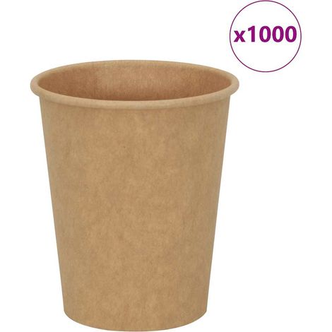 Pappbecher 1000 Stk. 8oz 200ml Braun