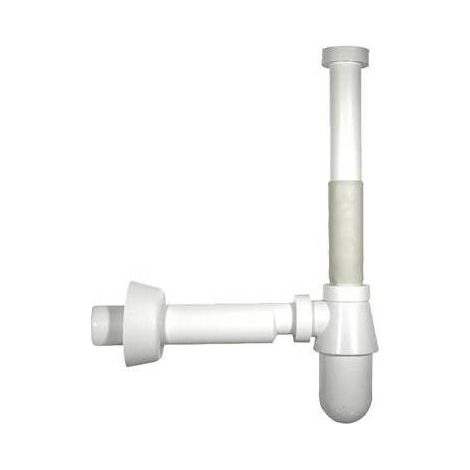 SIFONE A BOTTIGLIA "MONSTER" SENZA PILETTA BIANCO Misura: 1"1/4  32 x 250 mm.