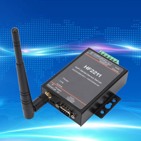 Serveur série HF2211 RS232/485/422 pour la communication réseau WLAN et Ethernet DTU 5-36 V CC (1/5)