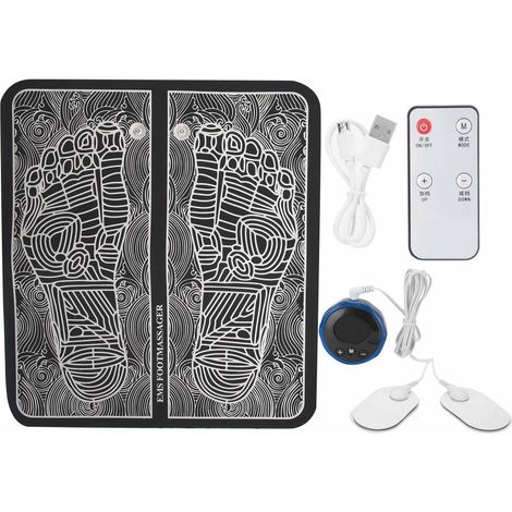 Appareil de massage des pieds électrique EMS, coussin de jambes avec télécommande, stimulateur musculaire pour modelage. (1/5)