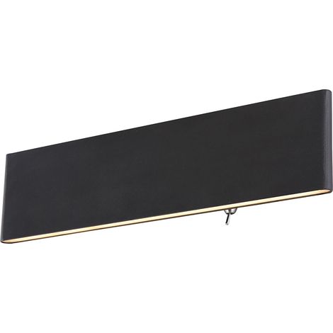 Globo - aplique de pared - Siegfried - negro - aluminio - LED -