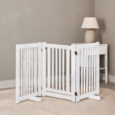 Barrière pour animaux pliable en MDF 155 x 35,5 x 76 cm (1/5)