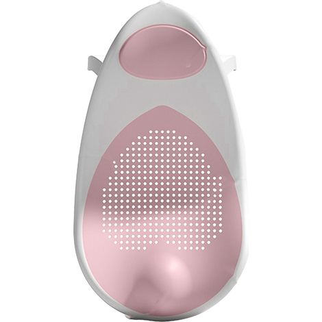 Support de bain pour bébé pliable et pliable, antidérapant, avec trous d'aération, rose. (1/4)