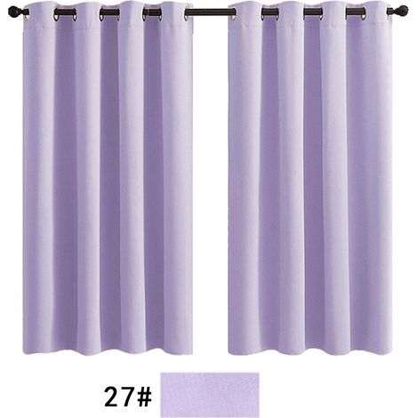 Rideau occultant pour salon, rideau isolant thermique, rideau à œillets, convient pour porte-fenêtre (2 pièces, 107 x 183 cm)