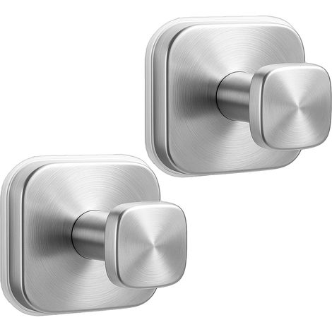 Wiederverwendbare Duschhaken mit Saugnapf, geeignet für Glasfenster, Spiegel und Badezimmer. Abnehmbare Handtuchhaken, 2er-Set (silber).