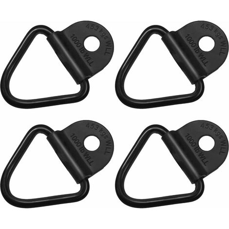 Anneaux darrimage, 4PCS Anneau Arrimage D Ring Heavy Duty Anneau darrimage Acier Traction V-Ring Fixe Anneau Fixation Crochet pour Cargo Bateaux Container Vans Camions Remorques (1/5)