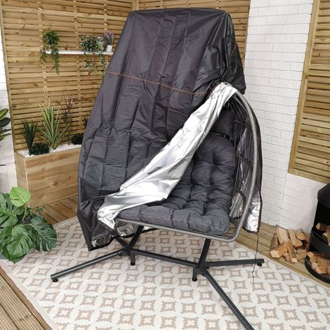 Samuel Alexander Double Egg Garden Chair Covers Waterproof Protective Outdoor Anti UV Windproof Heavy Duty Swing Chair Cover With Zipper for Egg Chair (1/5)